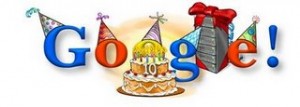 Google 10 ans logo